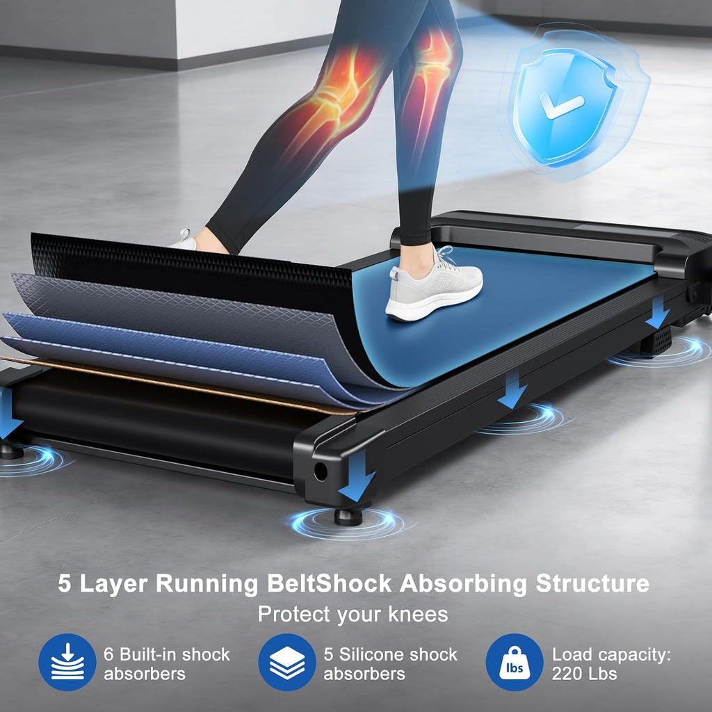 Foldable Handrail Home Walking Pad Treadmill